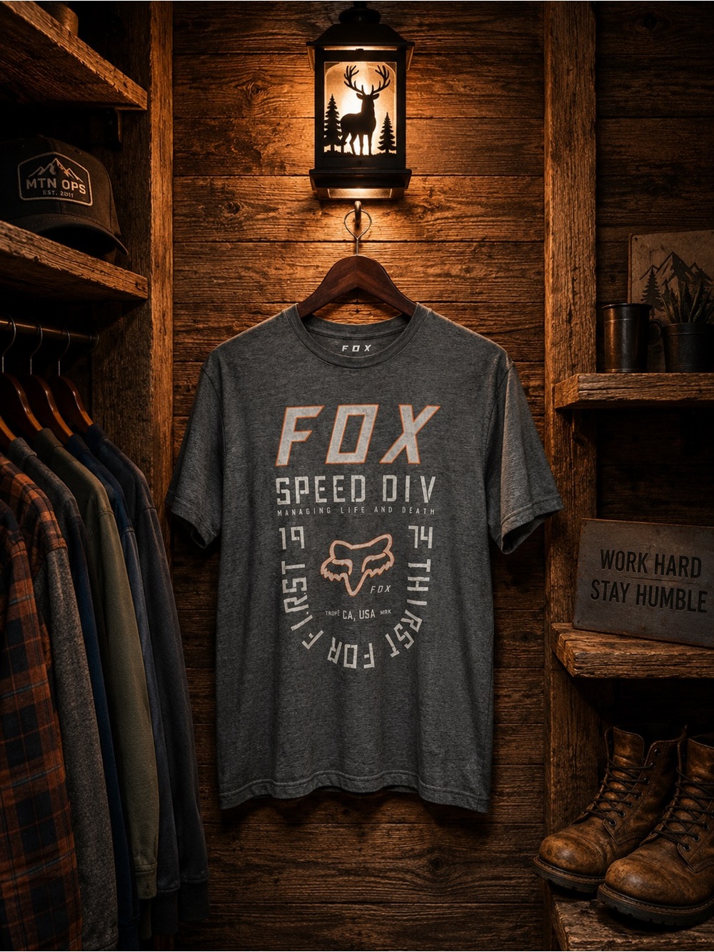 Fox Racing Quencher Graphic T-Shirt Men’s Medium Gray